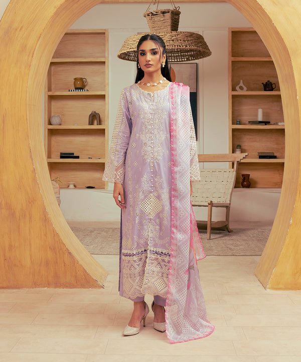 3PC - Embroidered Cambric Suit