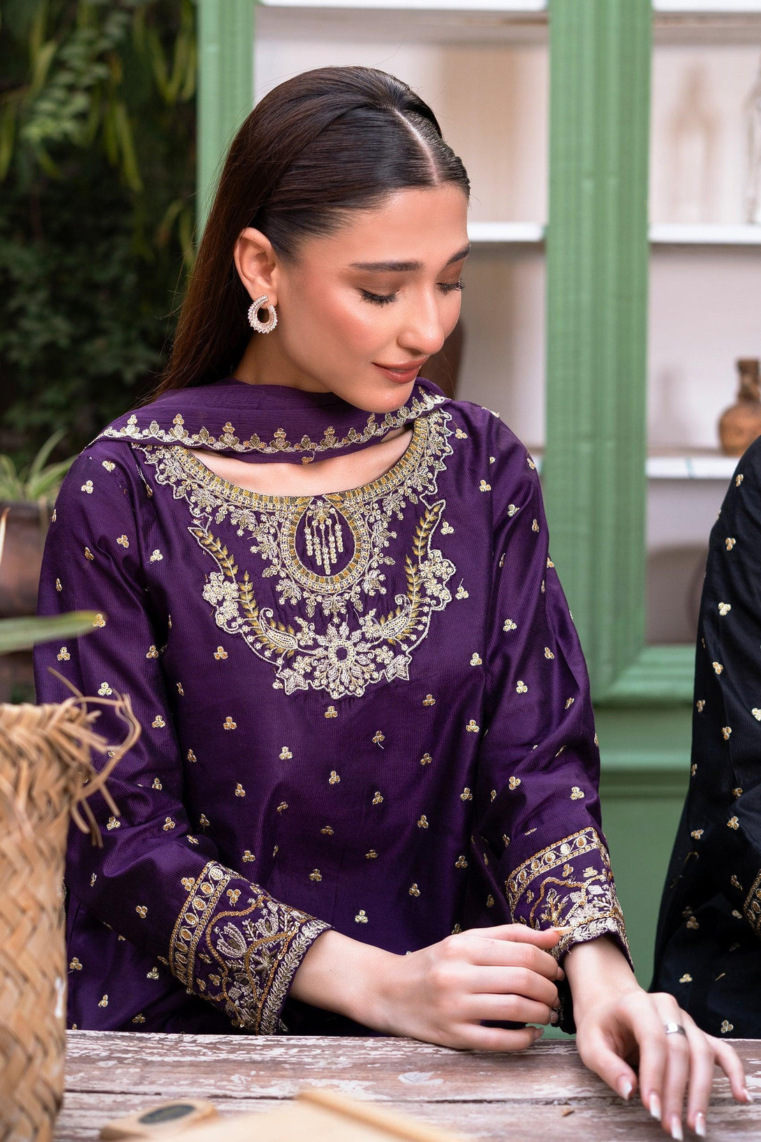 Baharaneh (Purple) KLX-00923 (3 PC) - Kross Kulture 