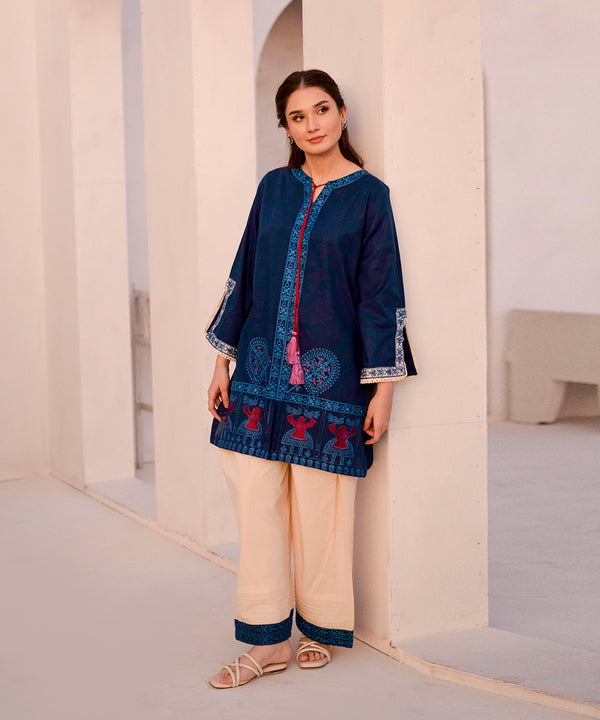 2PC - Khaddar Embroidered Suit