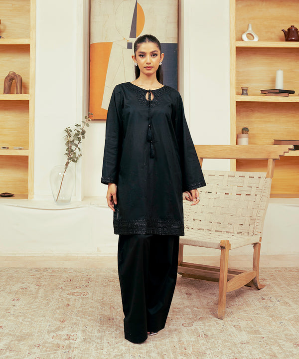 2PC - Embroidered Cambric Suit