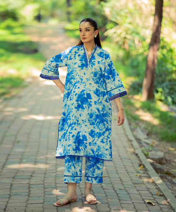 2PC - Printed Cotton Suit