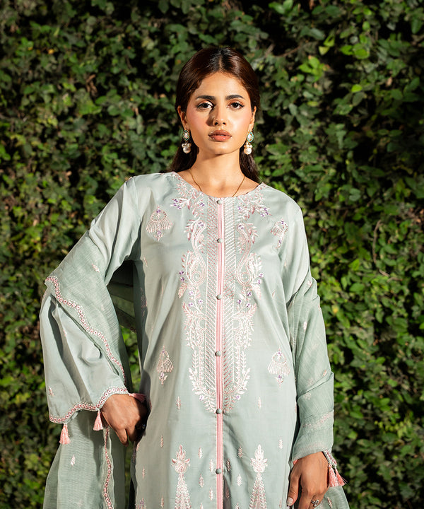 3PC - Embroidered Cambric Suit