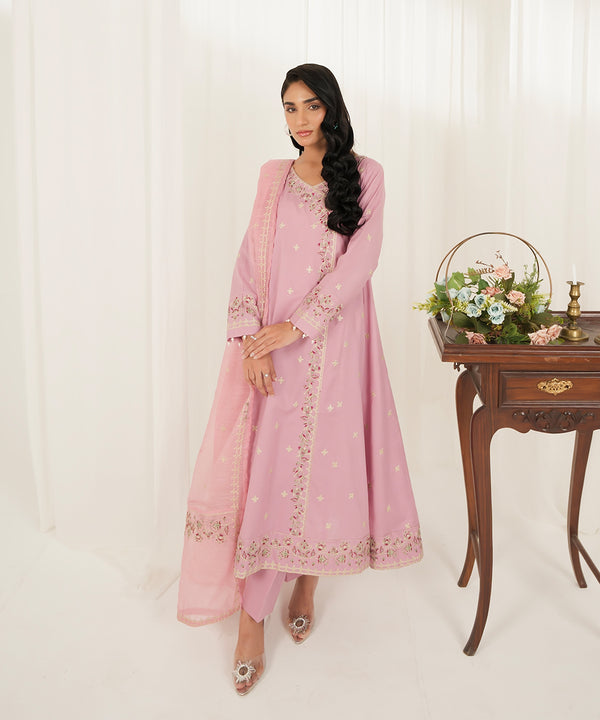 3PC - Embroidered Cambric Suit