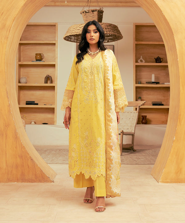 3PC - Embroidered Cambric Suit