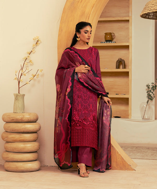 3PC - Embroidered Cambric Suit