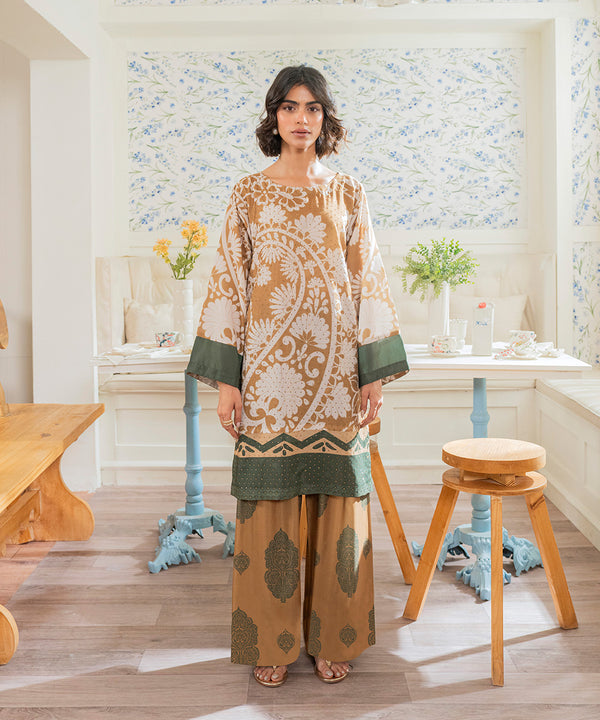 2PC - Digital Printed Silk Lawn Suit