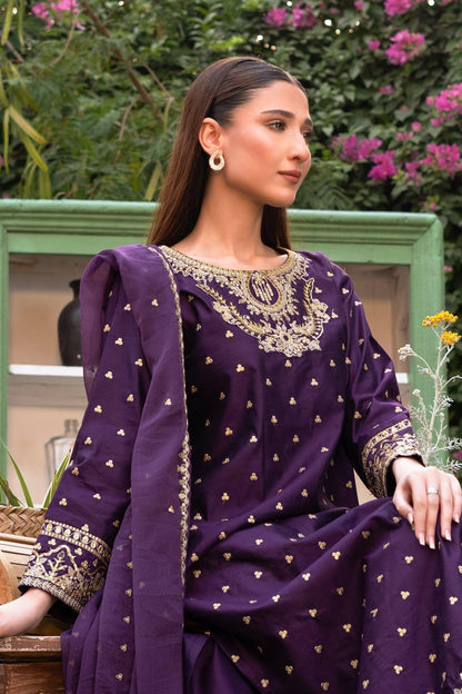 Baharaneh (Purple) KLX-00923 (3 PC) - Kross Kulture 