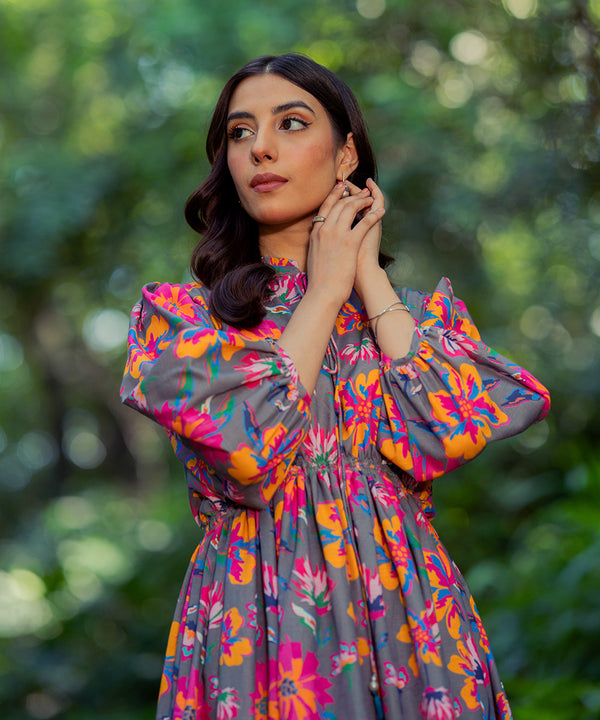 Printed Khaddar Frock