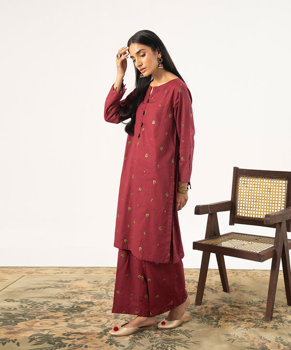 2PC - Embroidered Lawn Cotton Suit