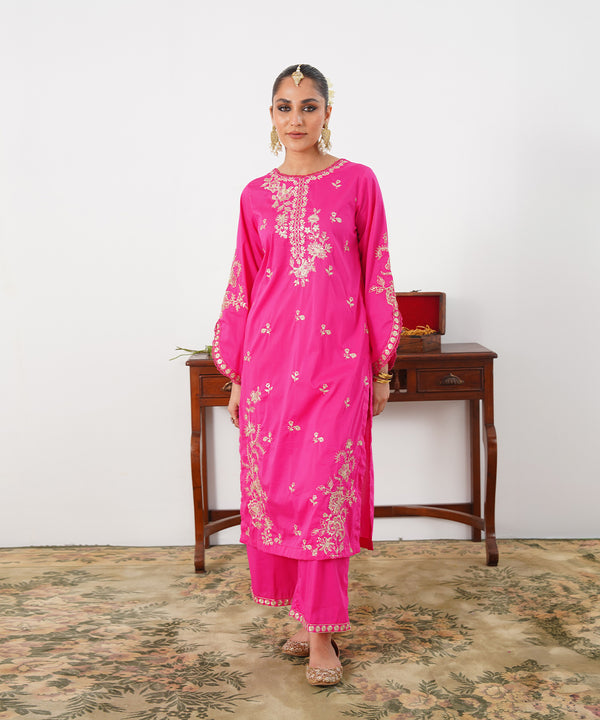 2PC- Luxe Cotton Silk  Suit