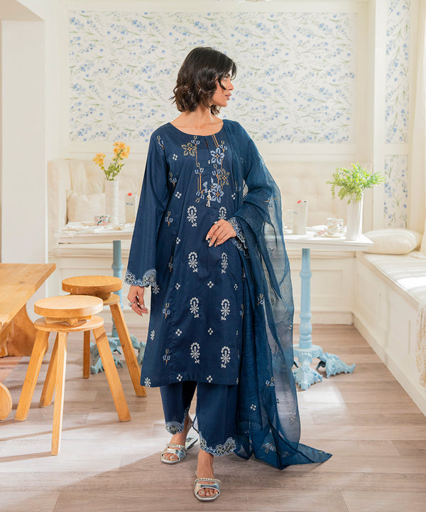 3PC - Embroidered Cambric Suit