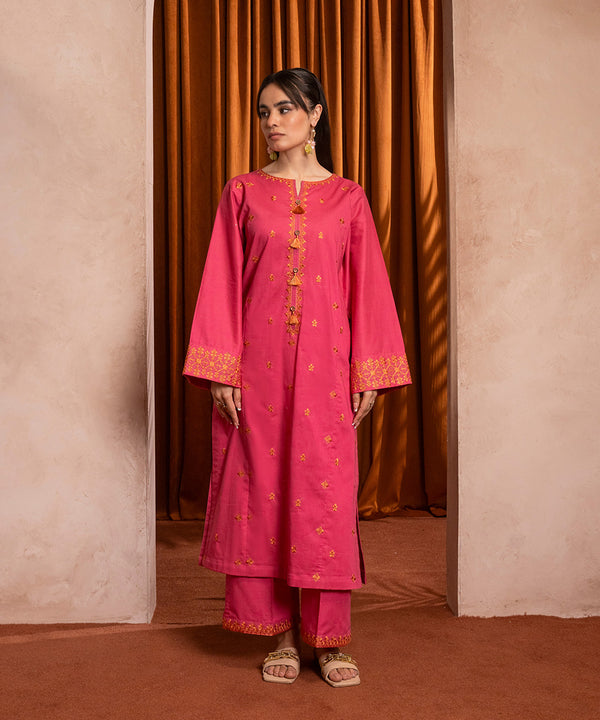 2PC - Embroidered Lawn Cotton Suit