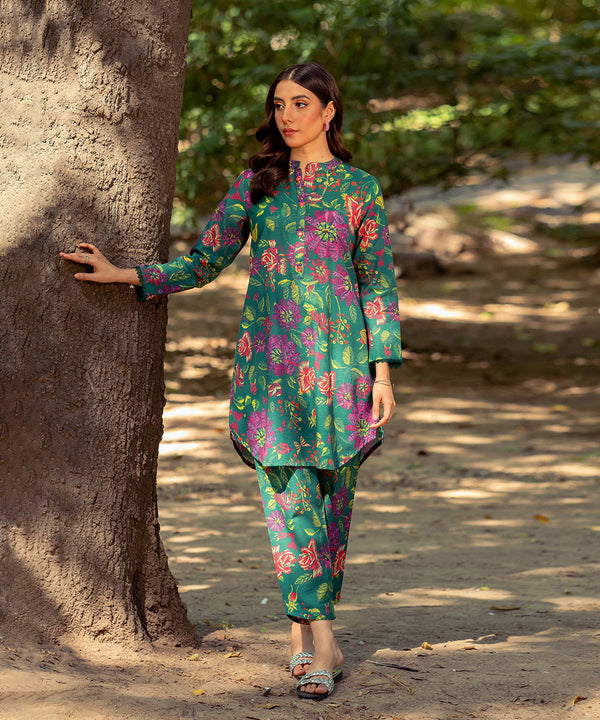 2PC - Printed Cotton Suit