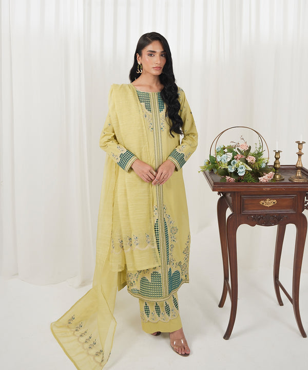 3PC - Embroidered Cambric Suit