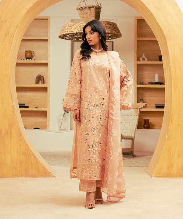 3PC - Embroidered Cambric Suit