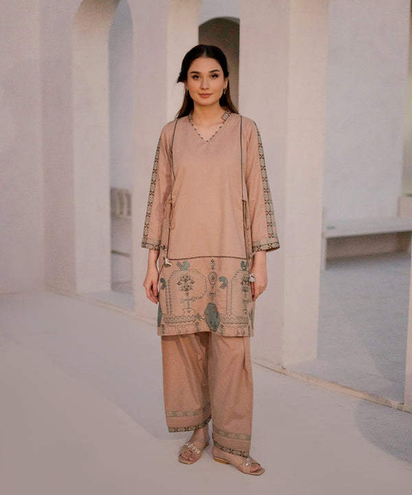 2PC - Cotton Embroidered Suit