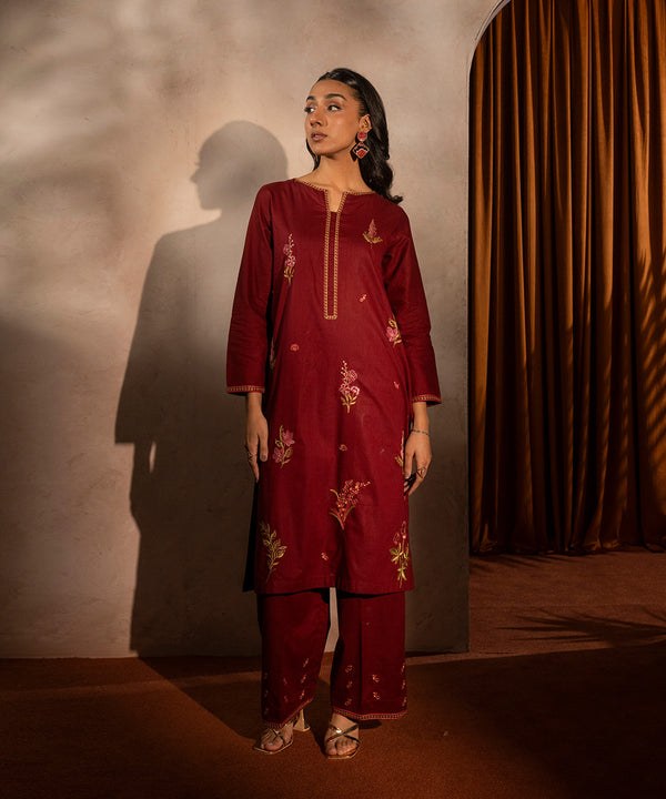 2PC - Embroidered Lawn Cotton Suit