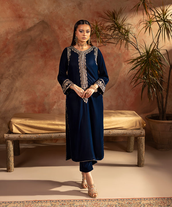 Embroidered Velvet Shirt