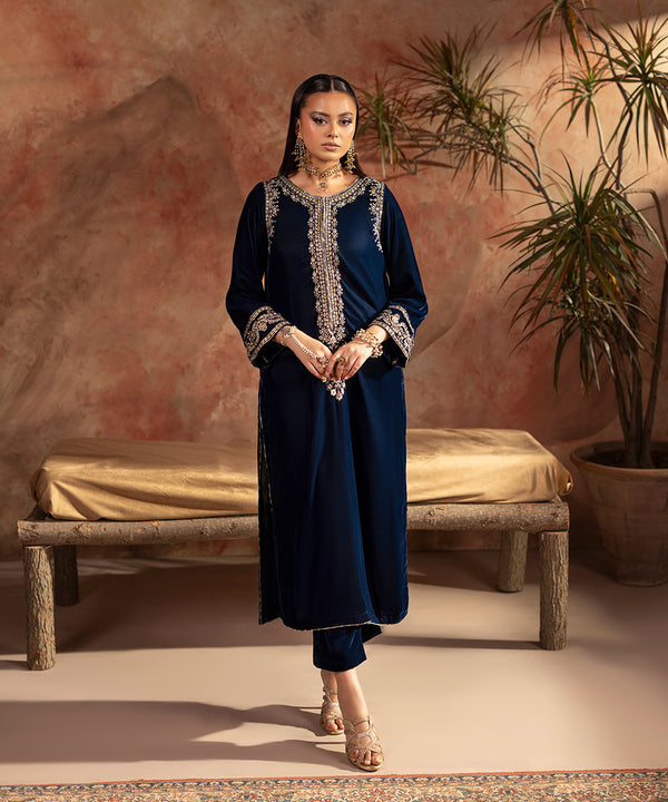 Embroidered Velvet Shirt