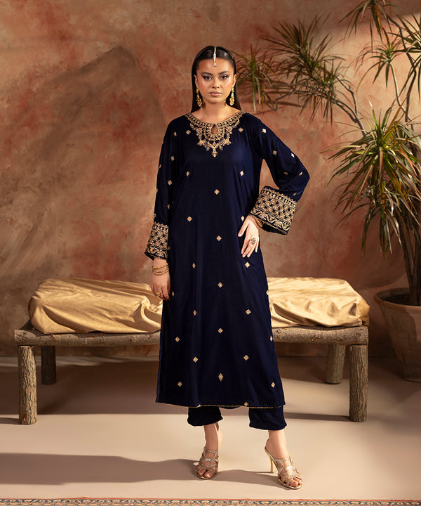 Embroidered Velvet Shirt