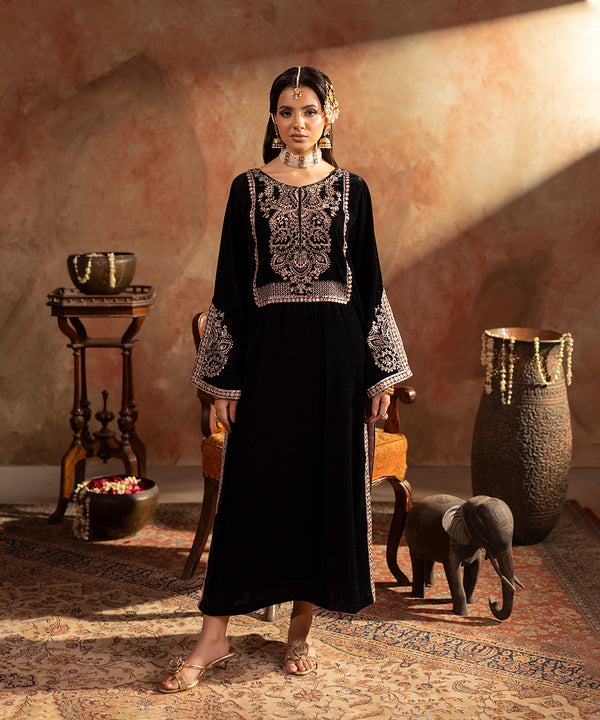 Embroidered Velvet Shirt