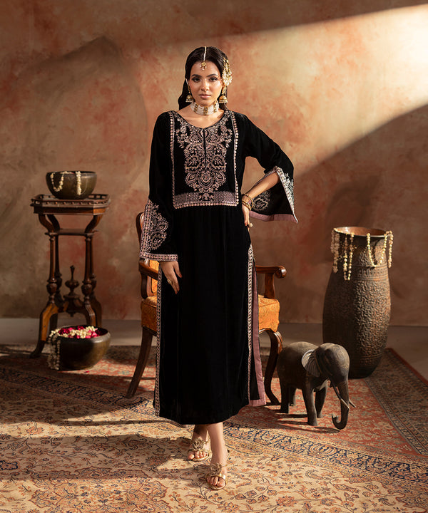 Embroidered Velvet Shirt