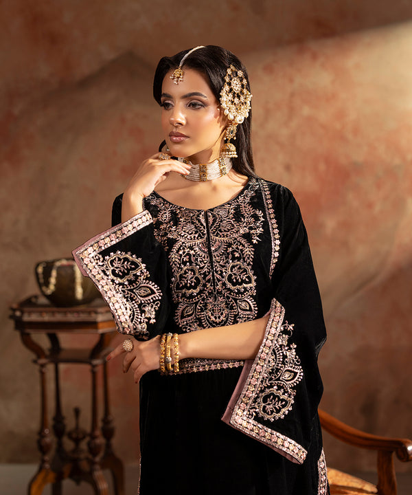 Embroidered Velvet Shirt