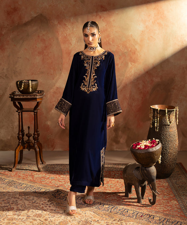 Embroidered Velvet Shirt