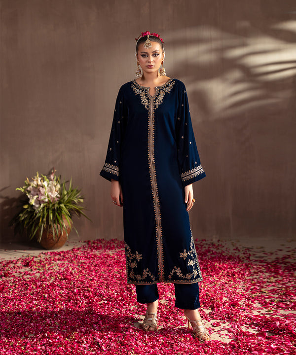 Embroidered Velvet Shirt