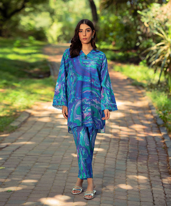 2PC - Printed Cotton Suit