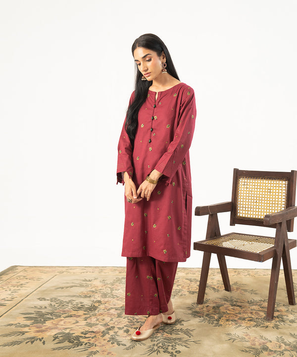 2PC - Embroidered Cotton Lawn Suit