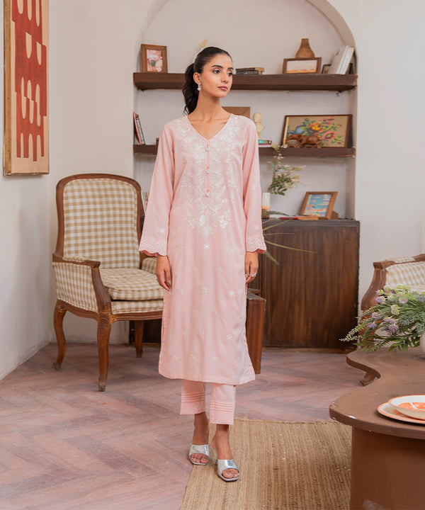 2PC - Embroidered Lawn Cotton