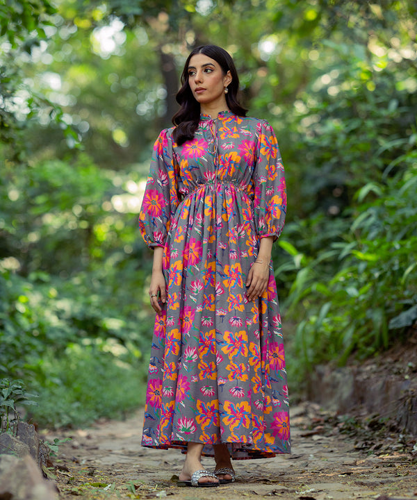 Printed Khaddar Frock