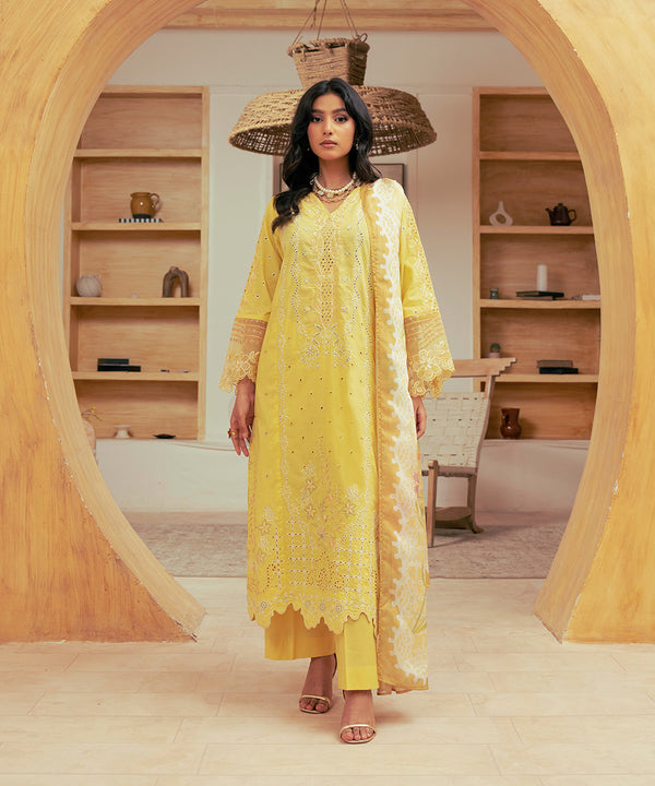 3PC - Embroidered Cambric Suit
