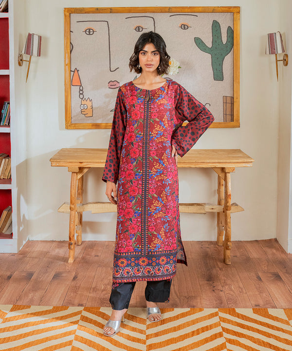 2PC - Digital Printed Silk Lawn Suit
