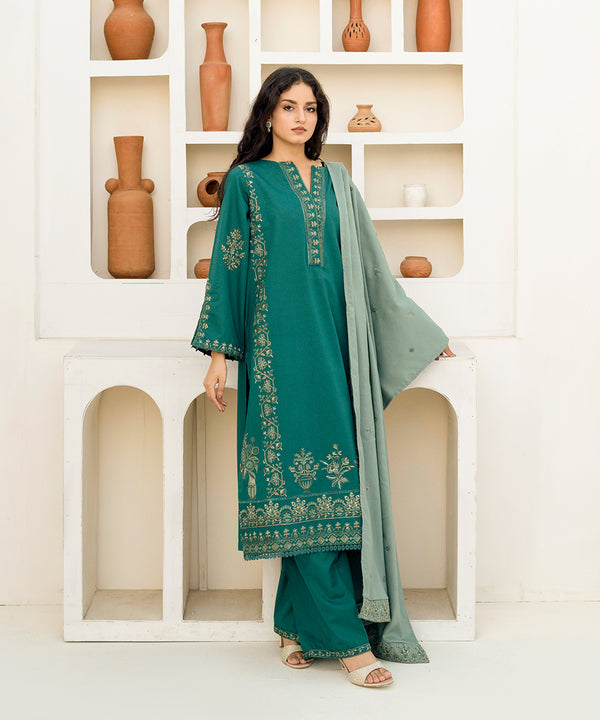 3 Piece - Khaddar Embroidered Suit