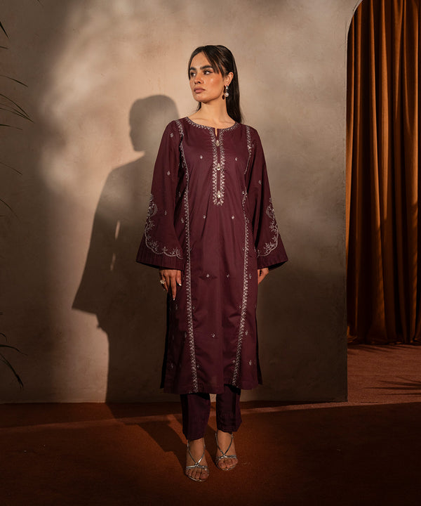 2PC - Embroidered Lawn Cotton Suit