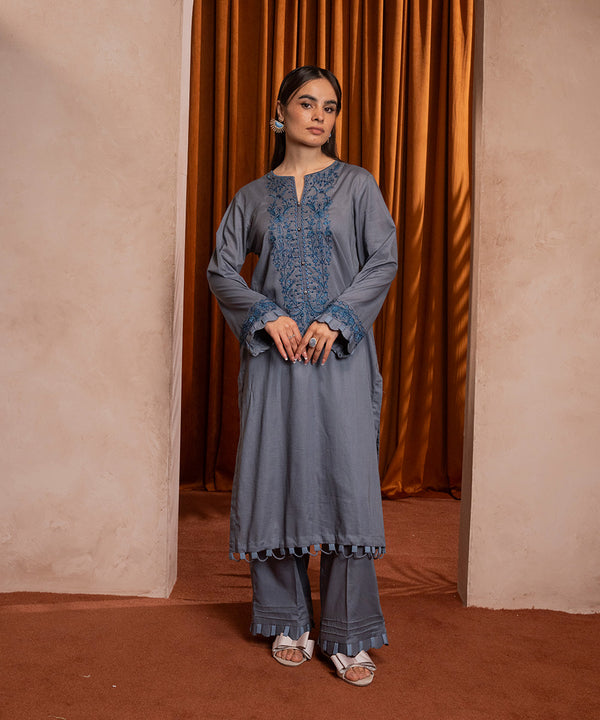 2PC - Embroidered Lawn Cotton Suit