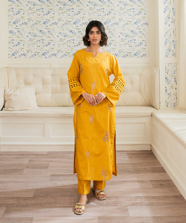 2PC - Embroidered Premium Cotton
