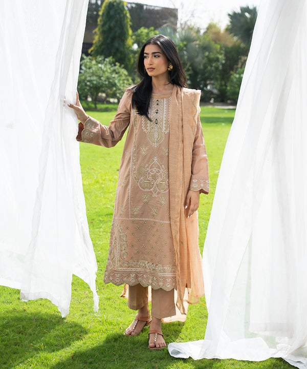 3PC - Embroidered Cambric Suit