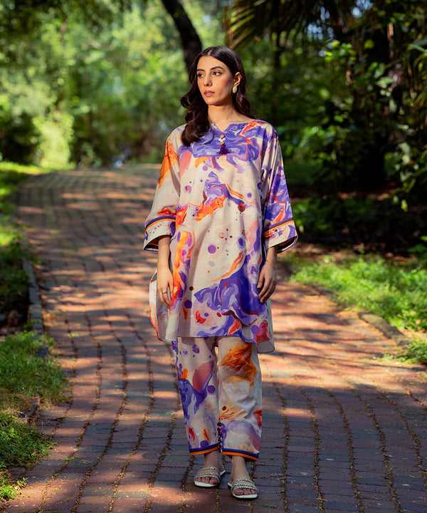 2PC - Printed Cotton Suit