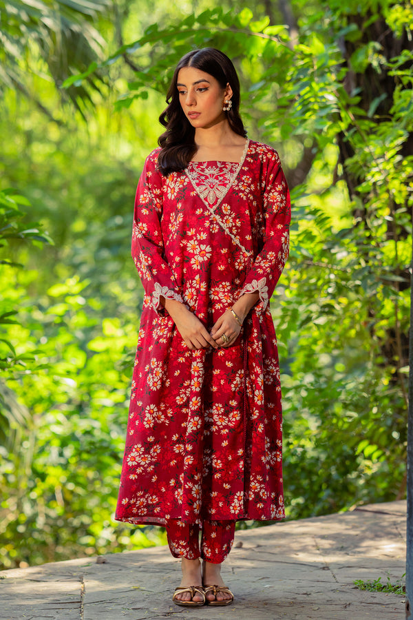 2 Piece - Printed Khaddar Suit