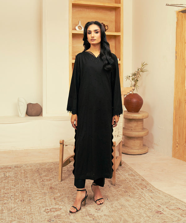 2PC - Embroidered Cambric Suit
