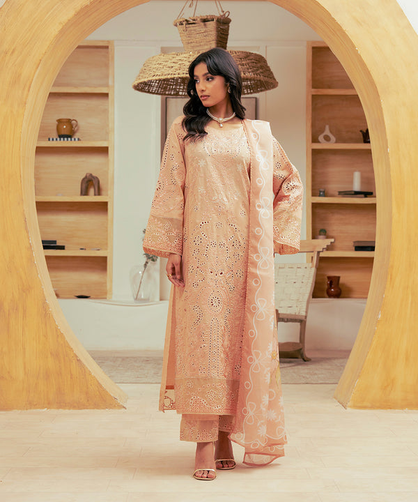 3PC - Embroidered Cambric Suit