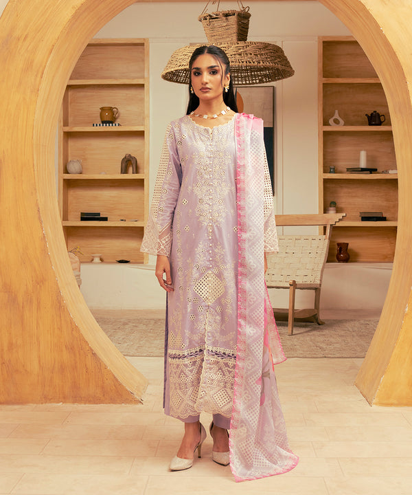 3PC - Embroidered Cambric Suit