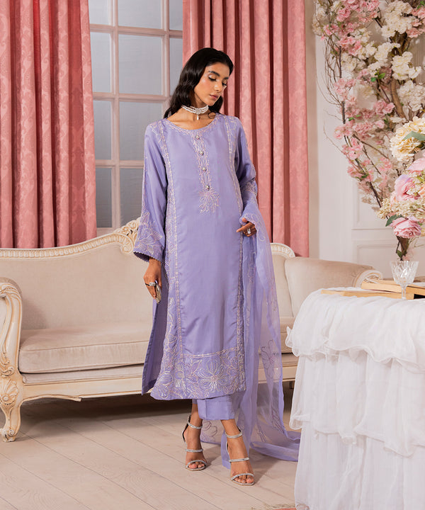 3PC - Embroidered Viscose Suit