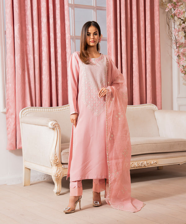 3PC - Embroidered Viscose Suit