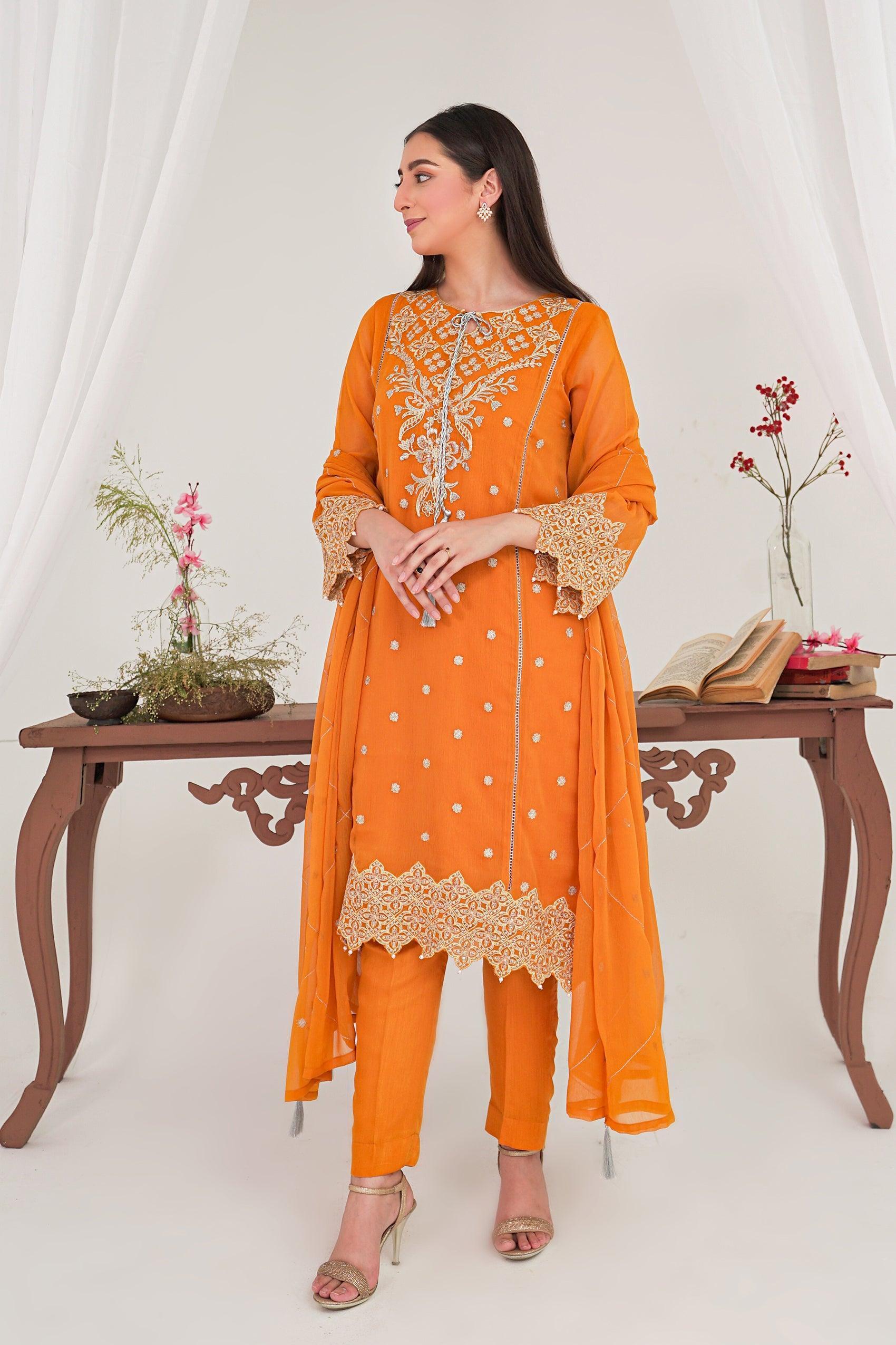 Kross Kulture Pret Casual Chiffon 3 Piece Suit Lyel KLX-00506