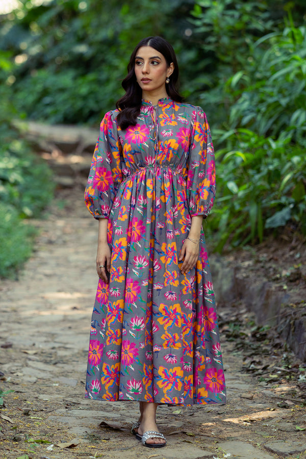 Printed Khaddar Frock