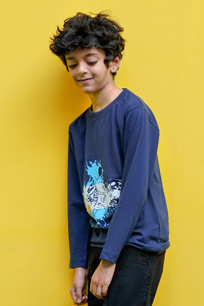 Boys Round Neck Tee SKD-076-23 - Kross Kulture 